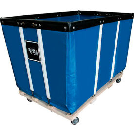 Royal Basket Trucks® 24 BU-Heavy-Duty Basket Truck - Vinyl Liner - 4 Swivel Casters-Blue R24-BBW-HDA-4UNN
