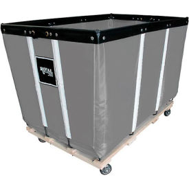 Royal Basket Trucks® 24 BU-Heavy-Duty Basket Truck - Vinyl Liner - 4 Swivel Casters-Gray R24-GGW-HDA-4UNN