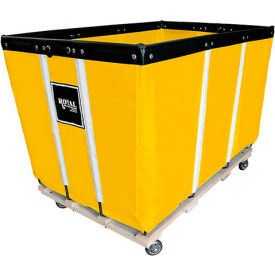 Royal Basket Trucks® 24 BU-Heavy-Duty Basket Truck - Vinyl Liner - 4 Swivel Casters-Yellow R24-YYW-HDA-4UNN