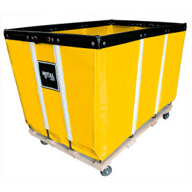 Royal Basket Trucks® Heavy Duty Basket Truck 24 Bu Yellow Vinyl Wood Base 2 Rg/2 Sw R24-YYW-HDC-4UNN