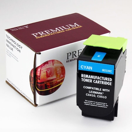Toner For CX410 801HC, Cyan, 3K Pages MPN:80C1HC0