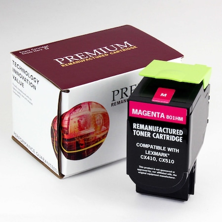 Refurbished Compatible Toner For CX410 801HM, Magenta, 3K Pages MPN:80C1HM0