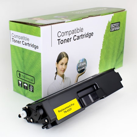 Refurbished Compatible Toner For Brother TN433Y, Yellow, 4K VL MPN:TN-433Y
