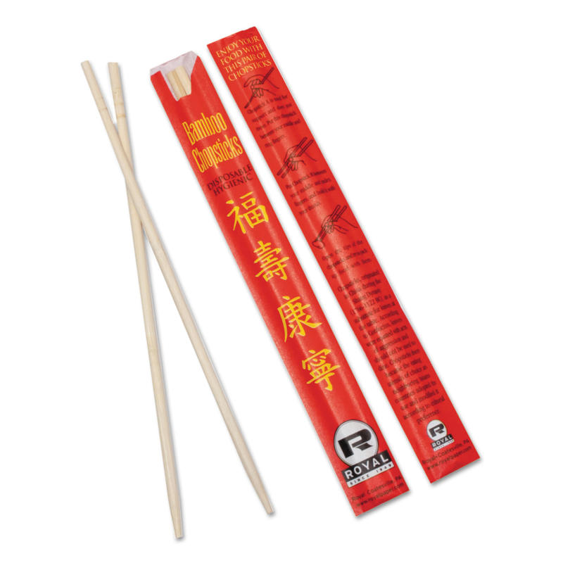 Royal Paper Bamboo Chopsticks, 9in, Natural, Pack Of 1, 000 Chopsticks MPN:RPP R809
