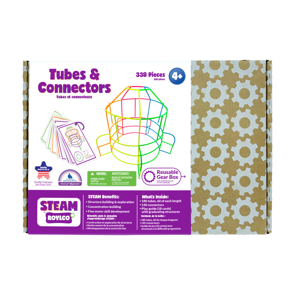 Roylco STEAM Tubes and Connectors And Play Guide, Multicolor, Grade K To 3 MPN:R-20306