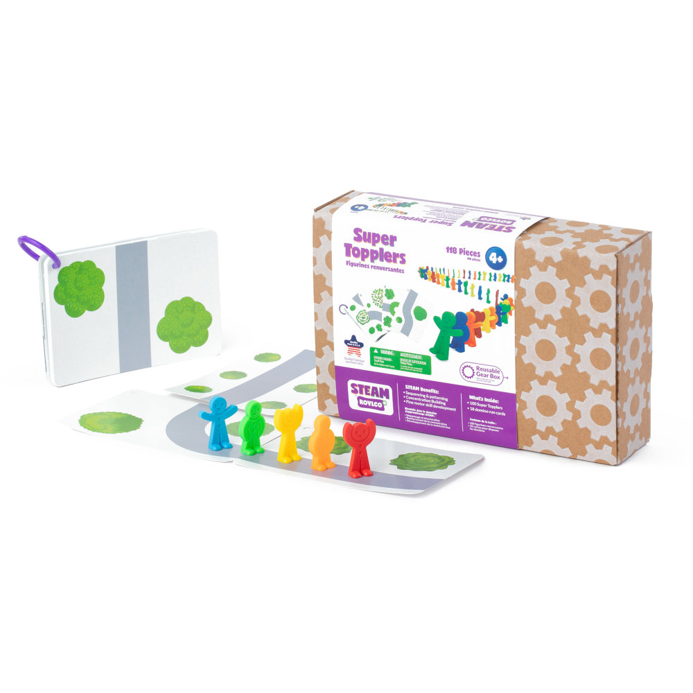 Roylco STEAM Super Topplers and Domino Run Cards, Multicolor, Grade K To 3 MPN:R-20310
