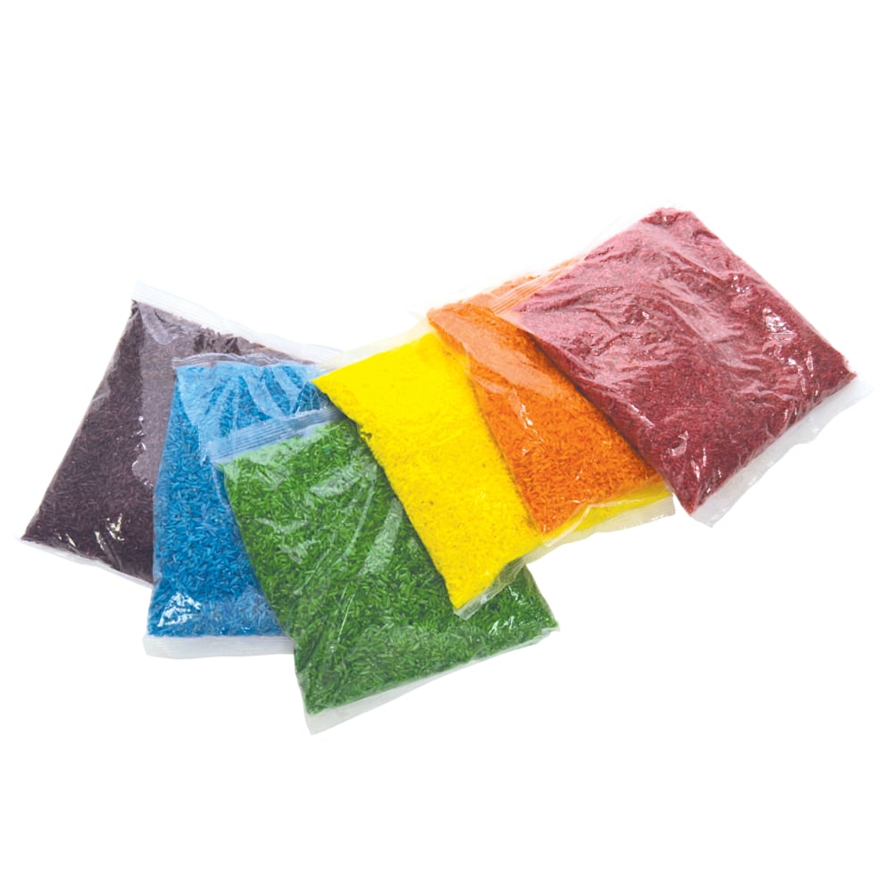 Roylco Sensory Rice, Assorted Colors, Pack Of 6 Rice Bags MPN:R-21145