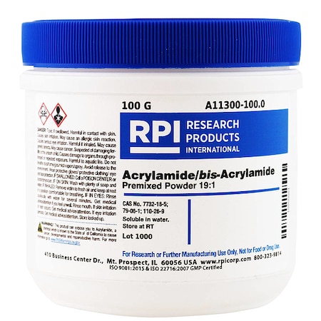 Acrylamide/bis-Acryl, 19:1 Powder, 100g MPN:A11300-100.0