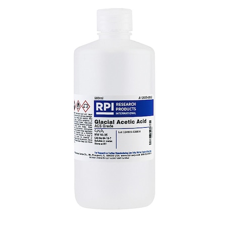 Acetic Acid, Glacial, 500mL MPN:A12825-500.0