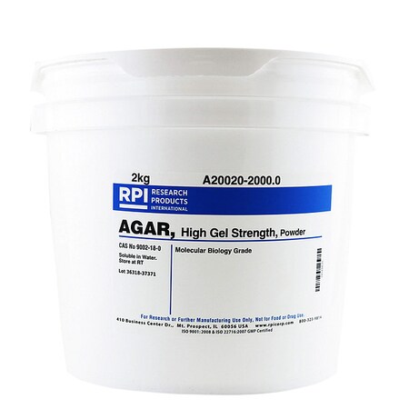 Agar, High Gel Strength, Powder, 2kg MPN:A20020-2000.0