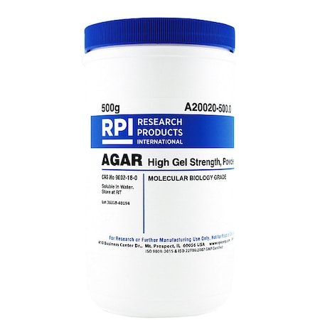 Agar, High Gel Strength, Powder, 500g MPN:A20020-500.0