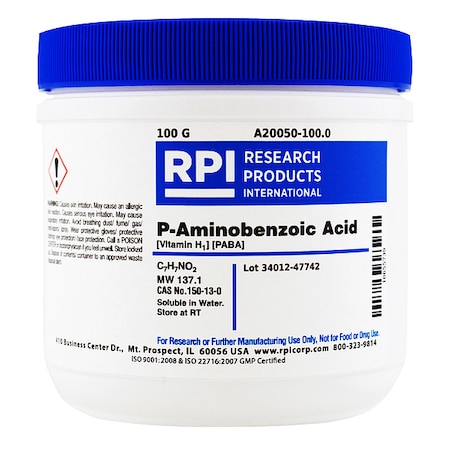 P-Aminobenzoic Acid (Vitamin H1), 100g MPN:A20050-100.0