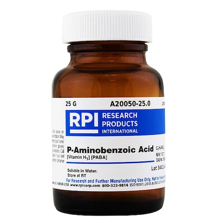P-Aminobenzoic Acid (Vitamin H1), 25g MPN:A20050-25.0