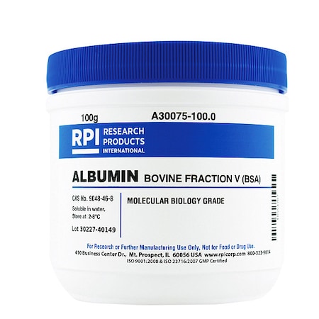 Albumin, Bovine Fraction V (BSA), 100g MPN:A30075-100.0