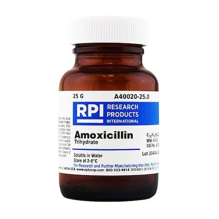 Amoxicillin, Trihydrate, 25g MPN:A40020-25.0