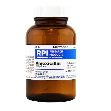 Amoxicillin, Trihydrate, 50g MPN:A40020-50.0