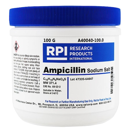 Ampicillin, Sodium Salt, 100g MPN:A40040-100.0