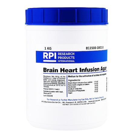Brain Heart Infusion Agar, 1kg MPN:B11500-1000.0
