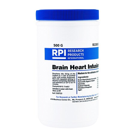 Brain Heart Infusion Agar, 500g MPN:B11500-500.0
