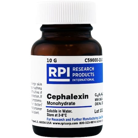 Cephalexin, Monohydrate, 10g MPN:C59000-10.0