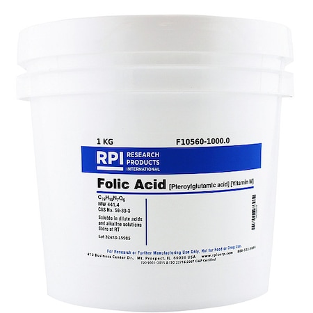 Folic Acid (Pteroylglutamic Acid), 1kg MPN:F10560-1000.0