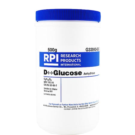 D-(+)-Glucose, Anhydrous, 500g MPN:G32040-500.0