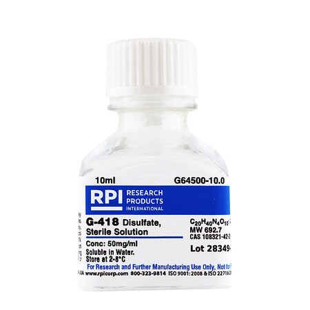 G-418 Disulfate, Solution10mL MPN:G64500-10.0