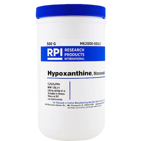 Hypoxanthine, monosodium salt, 500g MPN:H62000-500.0