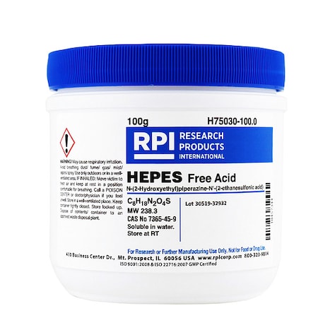 HEPES Free Acid, 100g MPN:H75030-100.0