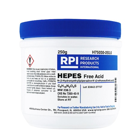 HEPES Free Acid, 250g MPN:H75030-250.0