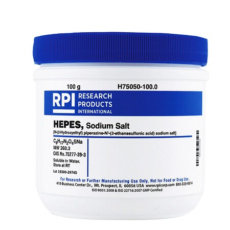 HEPES Sodium Salt, 100g MPN:H75050-100.0