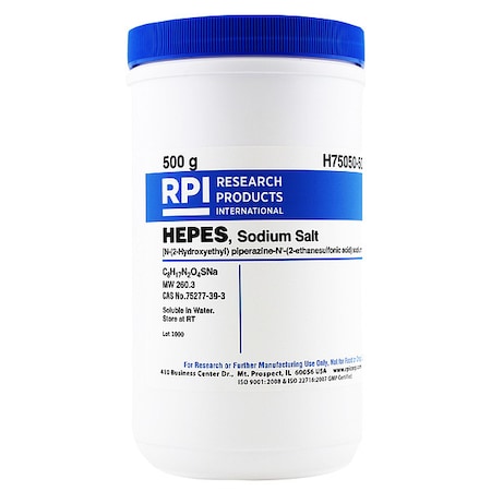 HEPES Sodium Salt, 500g MPN:H75050-500.0