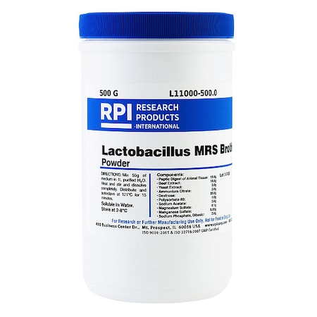 Lactobacillus MRS Broth, Powder, 500g MPN:L11000-500.0