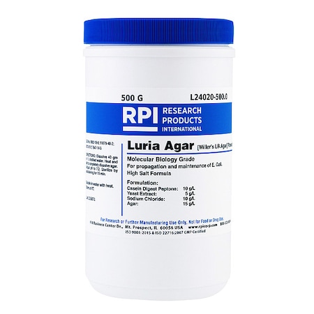 Luria Agar, Powder (Millers LB), 500g MPN:L24020-500.0