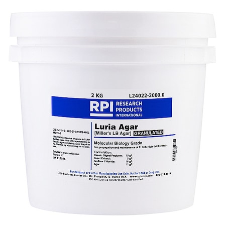 Luria Agar, Granulated (Millers LB), 2kg MPN:L24022-2000.0