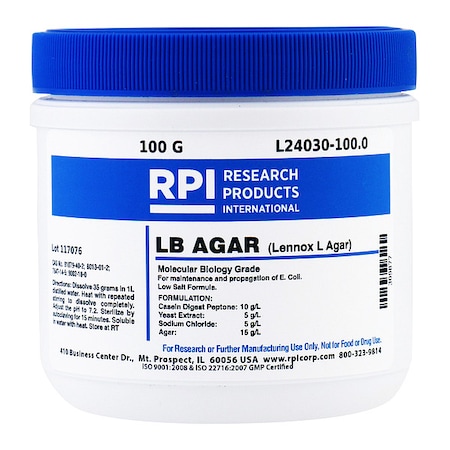 LB Agar Powder (Lennox L Agar), 100g MPN:L24030-100.0