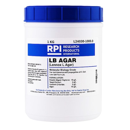 LB Agar Powder (Lennox L Agar), 1kg MPN:L24030-1000.0