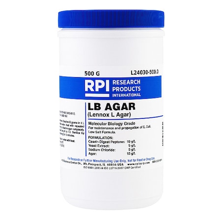 LB Agar Powder (Lennox L Agar), 500g MPN:L24030-500.0