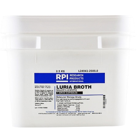 Luria Broth, 2.5kg, Caplet, PK2500 MPN:L24041-2500.0