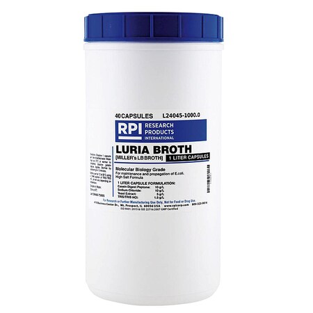 Luria Broth, 1 Each, Caplet, PK40 MPN:L24045-1000.0