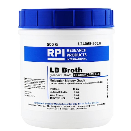 LB Broth (Lennox L), 500g, PK25 MPN:L24065-500.0
