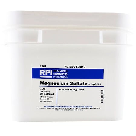 Magnesium Sulfate, Anhydrous, 5kg MPN:M24300-5000.0
