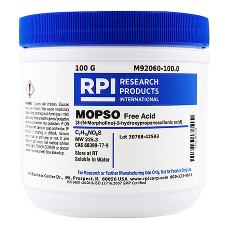 MOPSO Free Acid, 100g MPN:M92060-100.0
