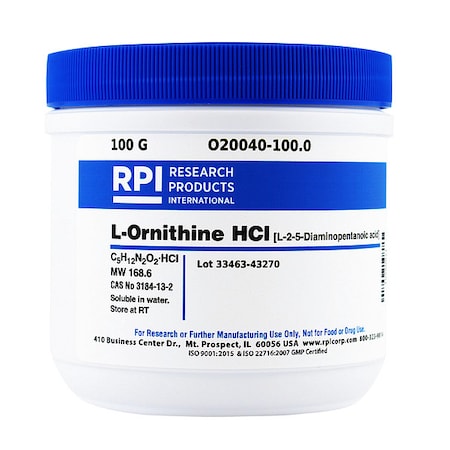L-Ornithine HCl, 100g, Powder MPN:O20040-100.0