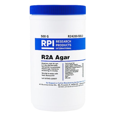 R2A Agar, 500g MPN:R24200-500.0
