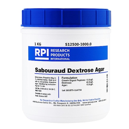 Sabouraud Dextrose Agar, 1kg MPN:S12500-1000.0