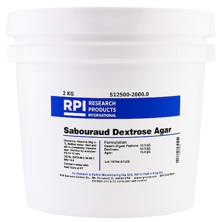 Sabouraud Dextrose Agar, 2kg MPN:S12500-2000.0