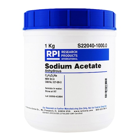Sodium Acetate, Anhydrous, 1Kg MPN:S22040-1000.0