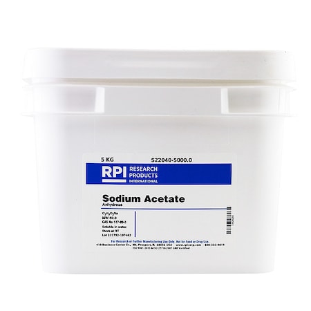 Sodium Acetate, Anhydrous, 5Kg MPN:S22040-5000.0