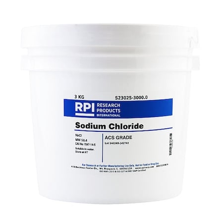 Sodium Chloride, ACS Grade, 3kg MPN:S23025-3000.0